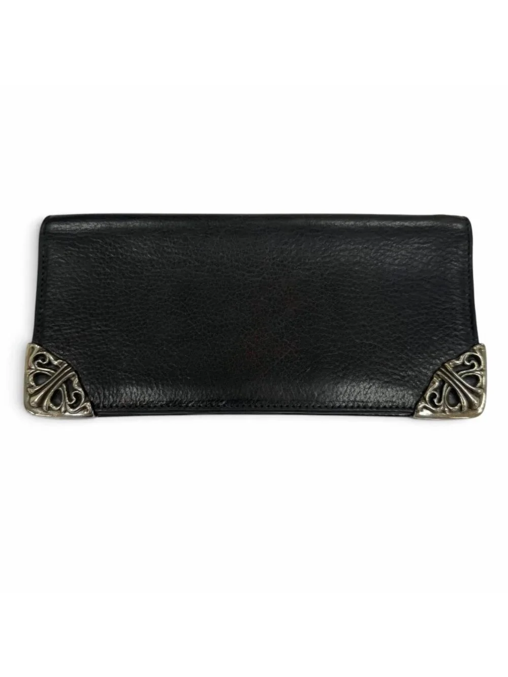 Chrome Hearts Lng Sngl Fld Tips Single Fold Wallet Leather 925 Bifold Black